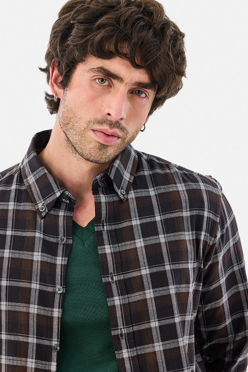 SNITCH Slim Fit 100% Cotton Checks Shirt - Image 1