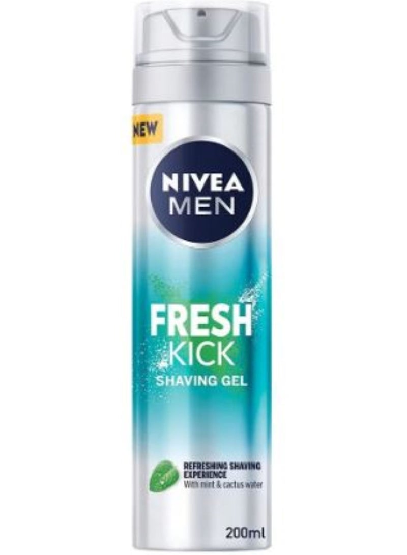 Nivea Shaving Gel Fresh Kick Mint & Aloe Vera 200 ml - Image 1