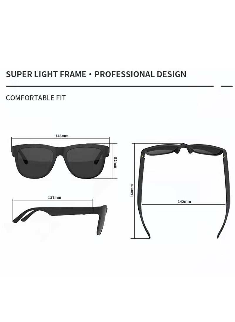 ماركة غير محددة GS01 Smart Sunglasses, Outdoor Cycle Sunglasses, with Wireless BT5.0 Stereo Headset, Mic, for Hands-Free Calling, Music Audio  - Image 4
