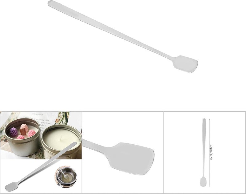 Akozon 17cm Stainless Steel Long Handle Bar Candle Mixing Spoon for Stirring Wax Coffee Tea Candle (1 Count) - Image 4