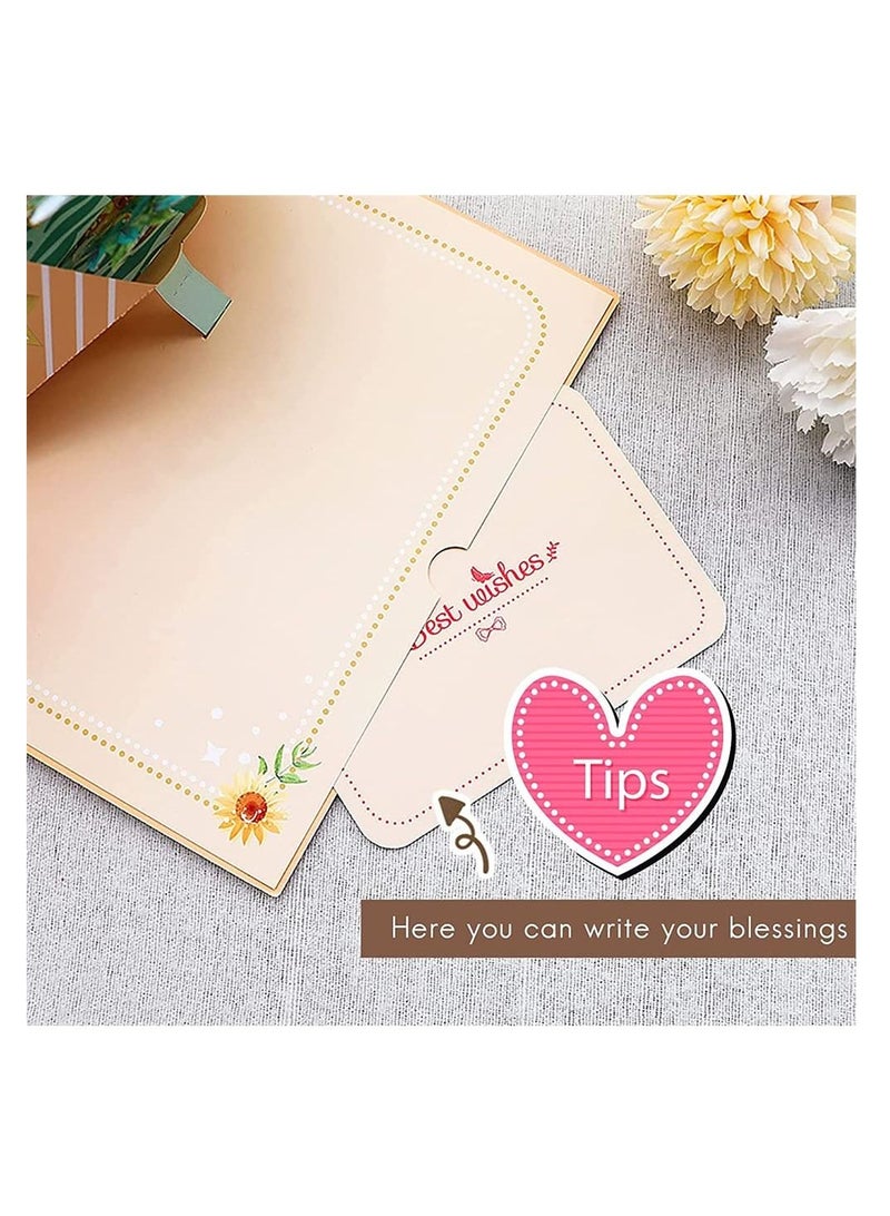 Excefore شكرًا على كل شيء، بطاقات تهنئة قابلة للفتح مع ظروف، بطاقات عيد الأم باقة زهور 3D، بطاقة شكر لها، تقدير المعلم، أم، ذكرى سنوية، زفاف، يوم الشكر - Image 2