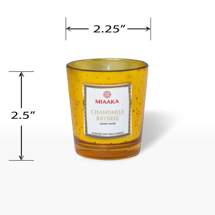 MIAAKA MIAAKA Short Shine Jar Hand Poured Scented Candle Chamomile Reverie Fragrance 140gm - Image 2
