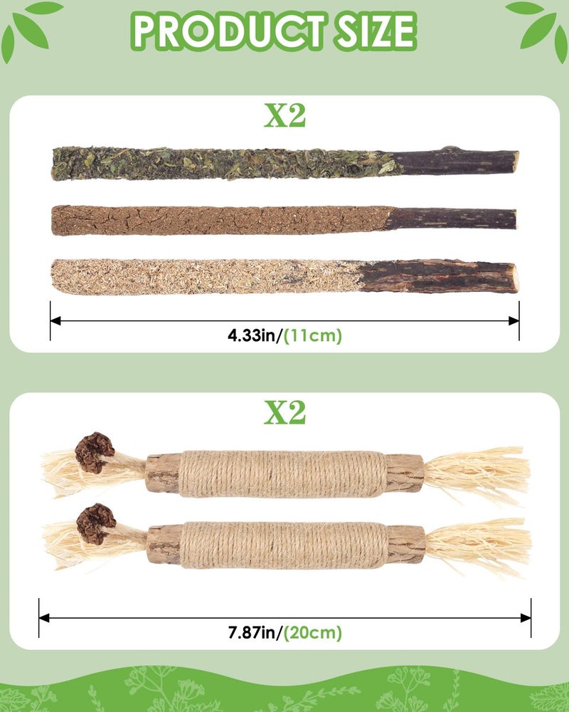 TINDTOP Silvervine Chew sticks for Cats, 10 Pack Natural Catnip Chew Toys for Kittens Teeth Cleaning, Matatabi Dental Care, Increase Appetite, Calm Cat Anxiety and Stress, Aggressive Chewers Cat Dental Toy - Image 5