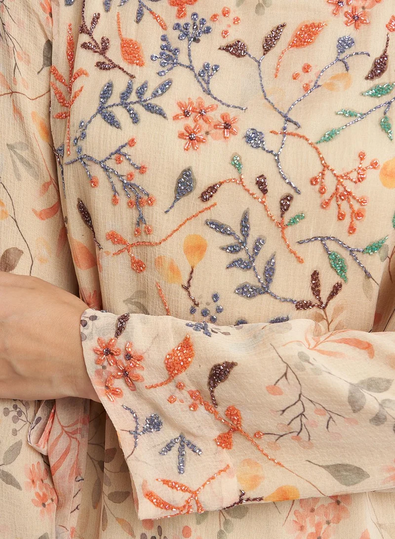 KASHKHA Floral Chiffon Dress
