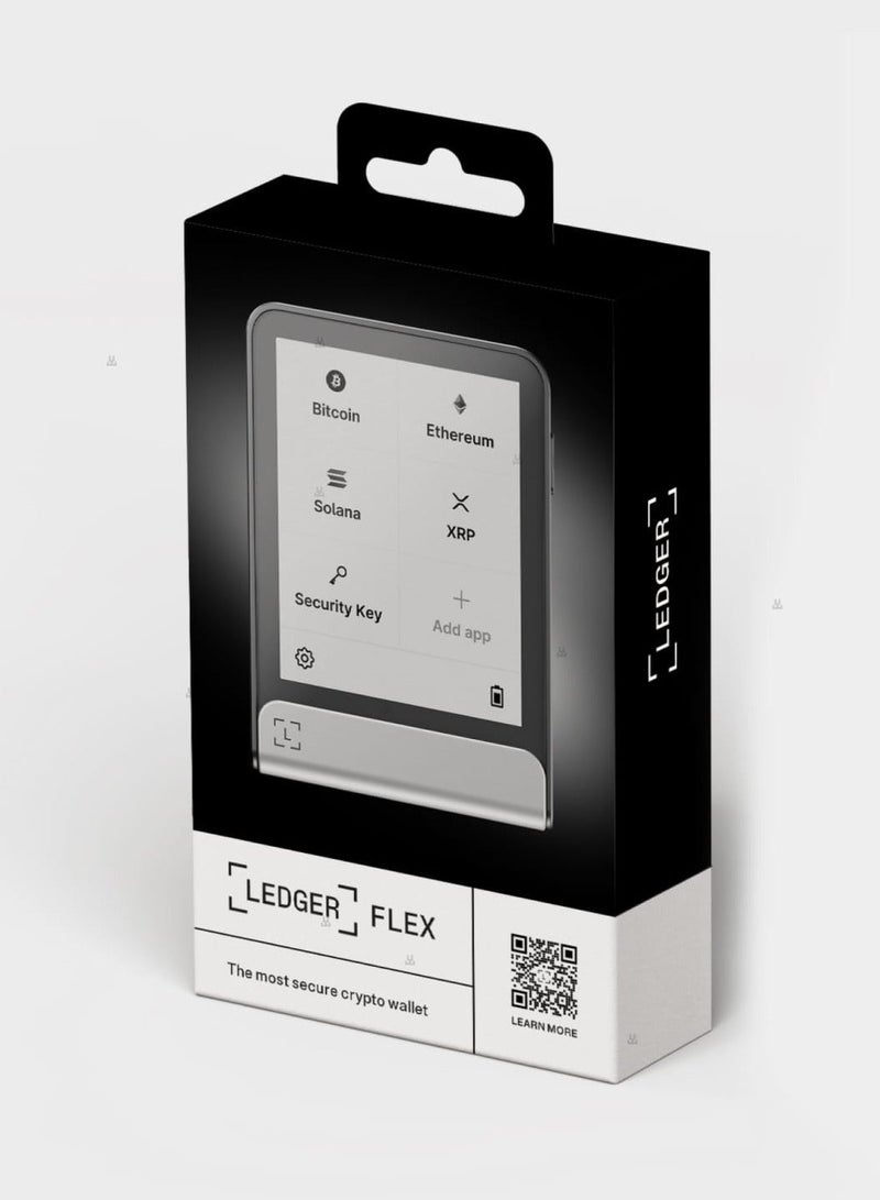 ليدجر محفظة ليدجر فليكس (Ledger Flex) المادية للعملات المشفرة (جرافيت) + مفتاح استرداد ليدجر وباقة CryptoKIT المميزة  | شاشة حبر إلكتروني (E-Ink) تعمل باللمس، مستوى أمان CC EAL6+، بلوتوث، منفذ USB-C، متوافقة مع أنظمة iOS/Android/Windows/MAC - Image 2