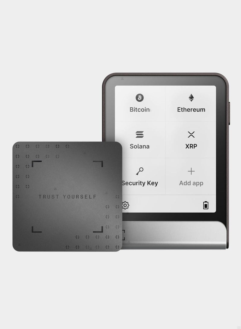 Ledger Flex Cryptocurrency Hardware Wallet (Graphite) + Ledger Recovery Key & CryptoKIT Premium Bundle | E-Ink Touchscreen, CC EAL6+ Security, Bluetooth, USB-C, iOS/Android/Windows/MAC - Image 1