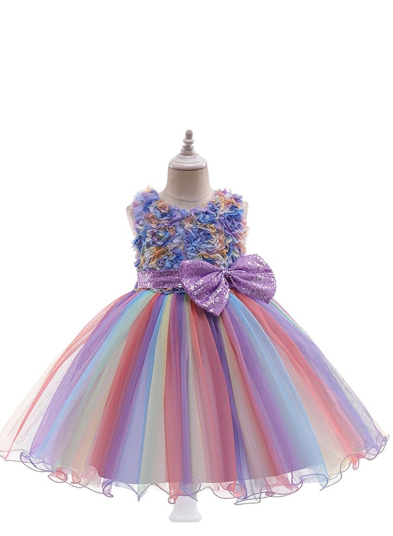 Loquat Bow-tied children's Princess gauze dress  - Image 1