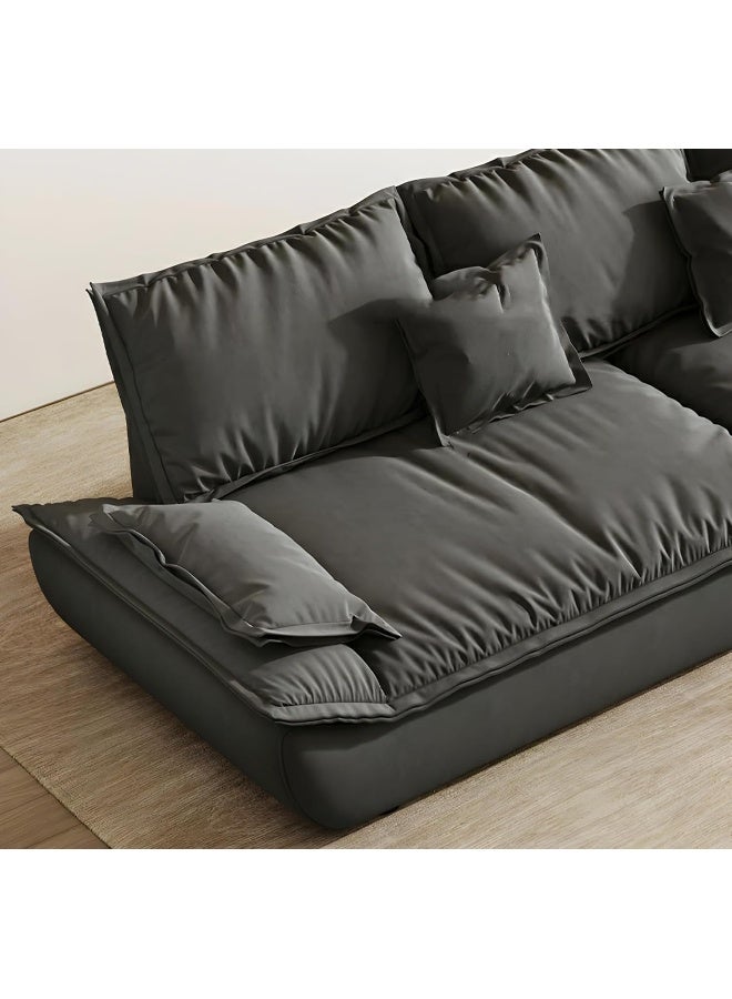 Comfynest Comfynest Contemporary Tech Cloth Standard Sofa with Removable Cushions and Pillows, Living room couch, 279.4 x 78.74 x 83.82 cm - Multiple Colors Available (Grey, 2-Seater)  - Image 2