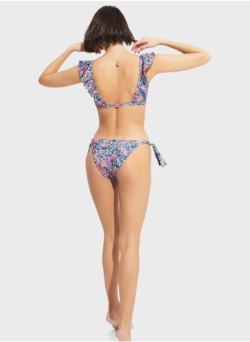 JUNE Printed Bikini Top & Bottom Set