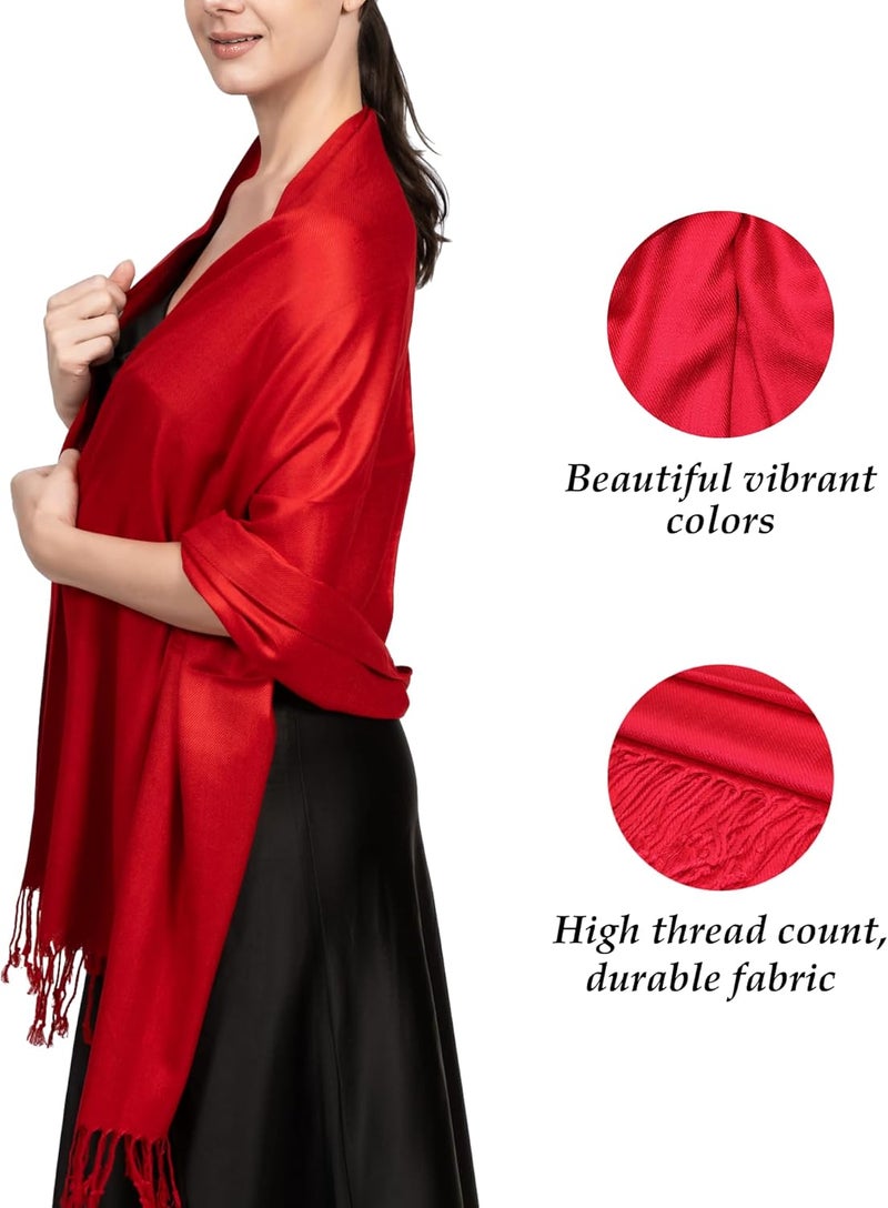 Achillea Soft Silky Pashmina Scarf for Women – Shawl Wrap for Evening Dresses, Bridesmaids, Weddings & Everyday Wear - Image 4
