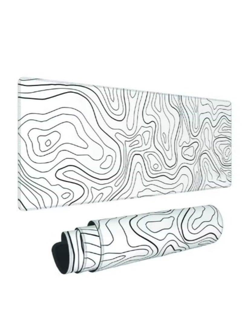 OASIS-TH Gaming Laptop Mouse Pad Topographic Gaming Mouse Pad Big Desk Pads PC Keyboard Non-Slip 800 *300 * 3mm Thick Rubber Table Mat Mouse Pads  - Image 1