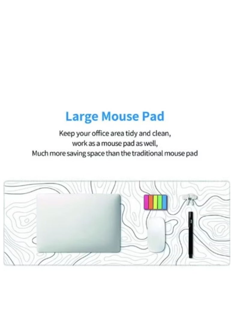 OASIS-TH Gaming Laptop Mouse Pad Topographic Gaming Mouse Pad Big Desk Pads PC Keyboard Non-Slip 800 *300 * 3mm Thick Rubber Table Mat Mouse Pads  - Image 4