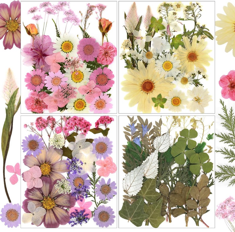Eshow 104Pcs Natural Pressed Dried Flowers Resin, Dry Flowers for Resin Accessories, Dried Flower for Scrapbooking DIY Art Crafts, Epoxy Resin Jewelry Molds, Candle, Soap Making, Craft Making - Image 1