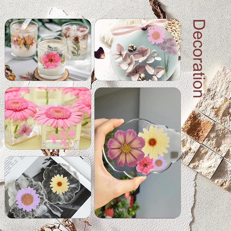 Eshow 104Pcs Natural Pressed Dried Flowers Resin, Dry Flowers for Resin Accessories, Dried Flower for Scrapbooking DIY Art Crafts, Epoxy Resin Jewelry Molds, Candle, Soap Making, Craft Making - Image 3