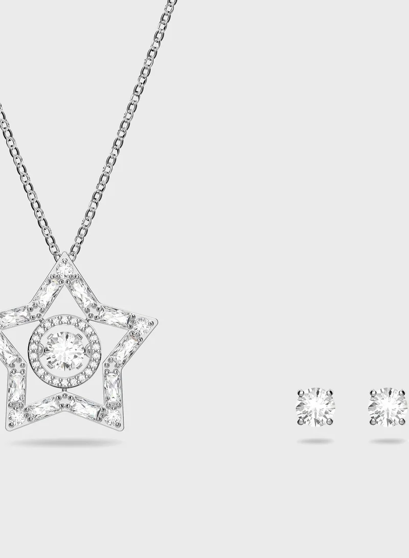 SWAROVSKI Stella Rhinestone Star Pendant Necklace With Studs