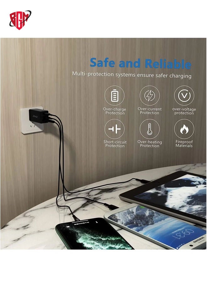 BGM USB C Plug, 45W USB C Charger Plug for i phone 13, 2 Ports PD & QC 3.0 Power Adapter Charger, USB C Wall Charger Fast Charging for i phone 13 Pro/12 Pro Max/11 XS XR X, Samsung, i Pad, Black - Image 2