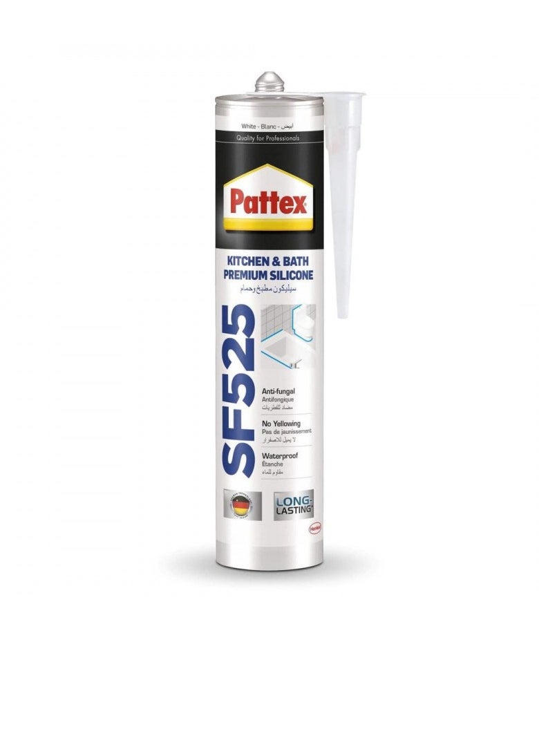 Pattex SF525 Kitchen & Bath Premium Silicone (White-Blanc) - 280ml  - Image 3