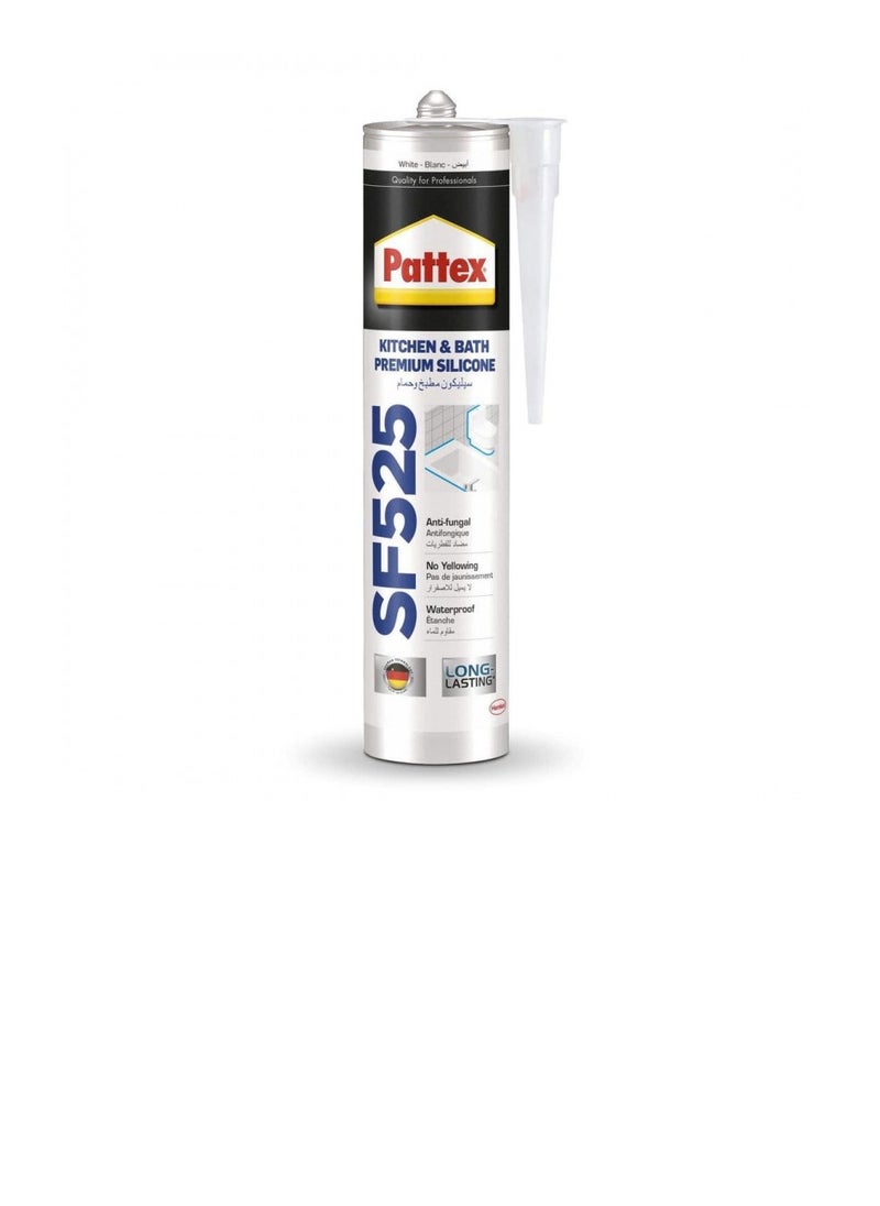 Pattex SF525 Kitchen & Bath Premium Silicone (White-Blanc) - 280ml  - Image 2