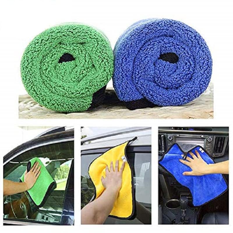 Auto Hub Heavy Microfiber Cloth for Car Cleaning and Detailing, Double Sided, Extra Thick Plush Microfiber Towel Lint-Free, 600 GSM (Size 40cm x 40cm)/Pack of 4, Color: Mix, Multi Color - Image 4