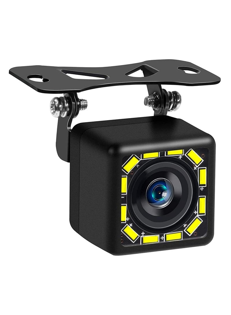 MR.SMART Car Backup Camera , Rear View Camera Ultra HD 12 LED Night Vision,Parking Lines On/Off Waterproof Reverse Camera  - Image 1