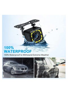 MR.SMART Car Backup Camera , Rear View Camera Ultra HD 12 LED Night Vision,Parking Lines On/Off Waterproof Reverse Camera  - Image 4