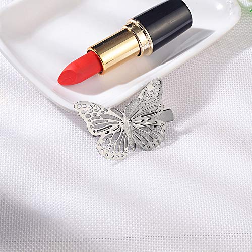 OBTANIM Butterfly Hair Clips, 12 Pcs Cute Metal Butterfly Hair Claw Pins Barrettes Accessories for Girls and Women (Silver) - Image 3