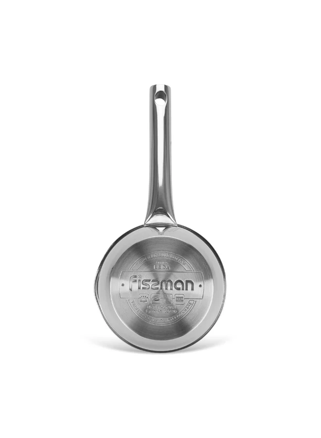 Fissman 1.5 Saucepan 1.5L with Measuring Mark, Stainless Steel Saucepan 16x9cm Felice Series, 18/10 Inox 304 Steel, Induction Bottom Compatible with all types of Stovetops  | Best Price UAE