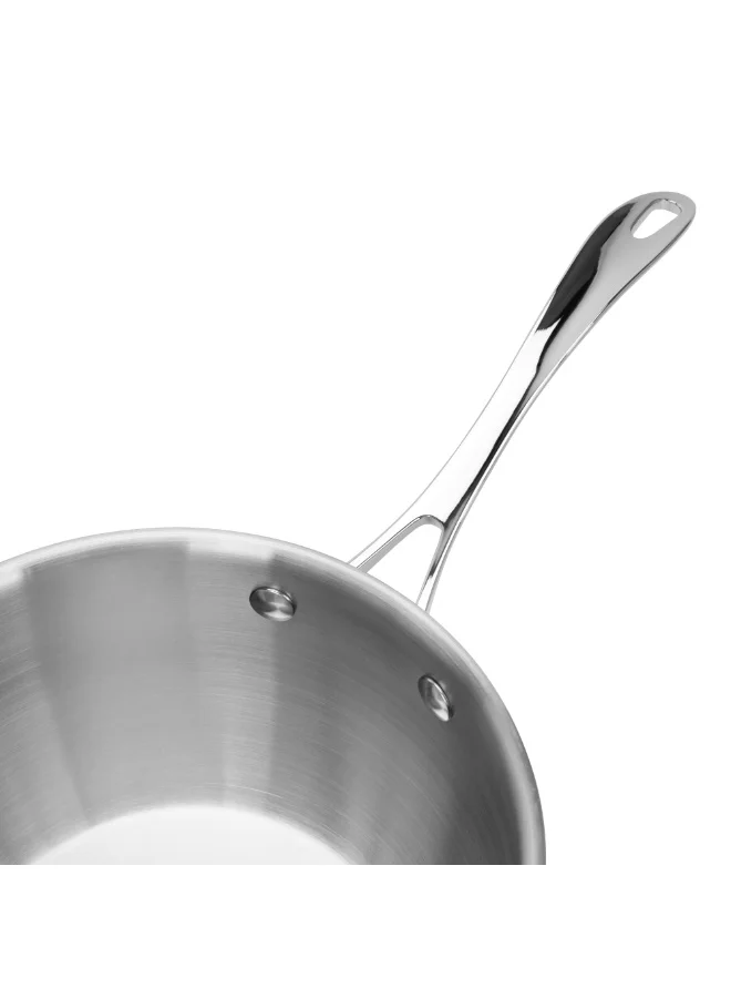 Fissman 1.5 Saucepan 1.5L with Measuring Mark, Stainless Steel Saucepan 16x9cm Felice Series, 18/10 Inox 304 Steel, Induction Bottom Compatible with all types of Stovetops  | Best Price UAE