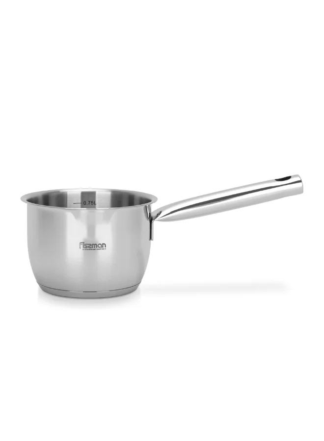 Fissman 1.5 Saucepan 1.5L with Measuring Mark, Stainless Steel Saucepan 16x9cm Felice Series, 18/10 Inox 304 Steel, Induction Bottom Compatible with all types of Stovetops  | Best Price UAE