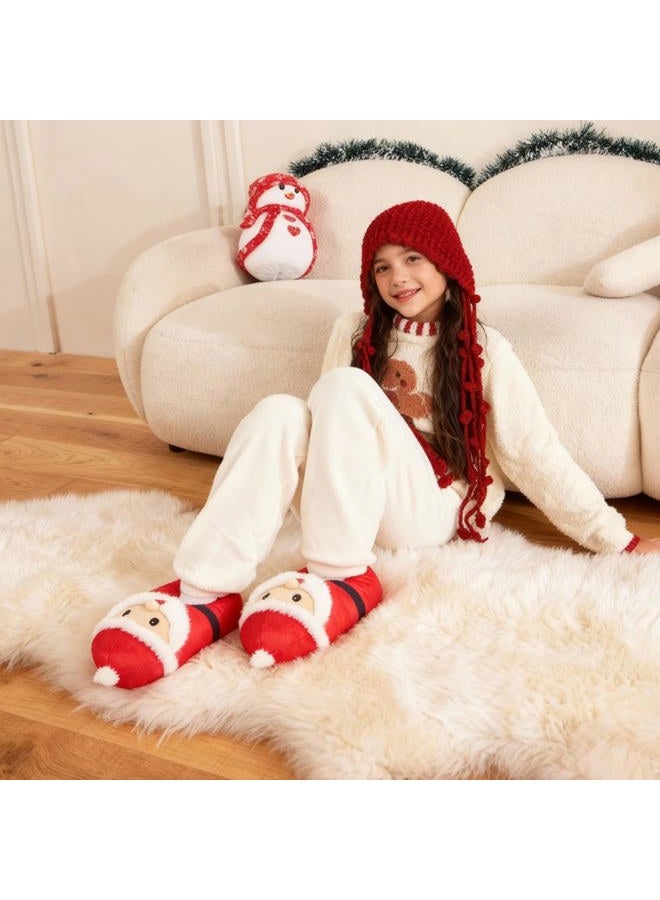 IceUnicorn Toddler Slippers Kids Cute Funny Animal House Shoes Girls Boys Christmas Fluffy Bedroom Indoor Slipper, Cat, Bunny, Unicorn, Axolotl, Fox, Santa Claus, 2.5-3.5 Big Kid - Image 2