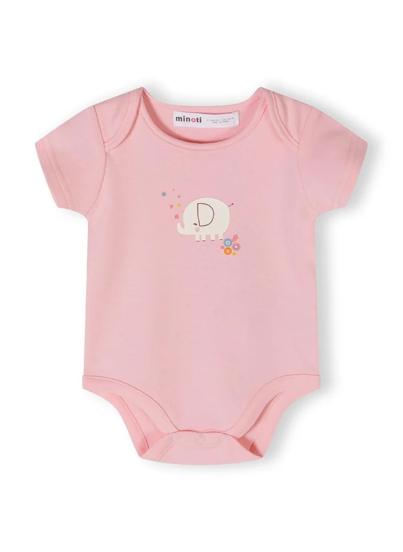 MINOTI 2-Pack Short Sleeve Baby Bodysuits with Snap Closures