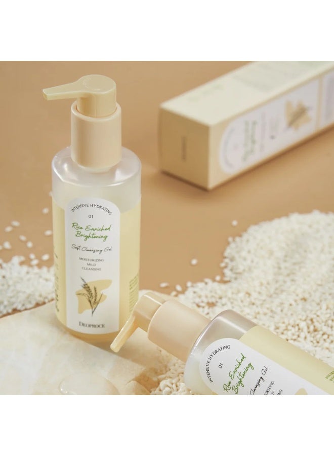 DEOPROCE Soft cleaning foam rich rice for radiance and moisturizing 200 ml - Image 3