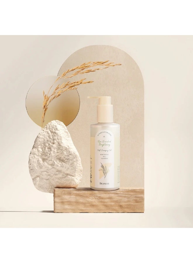 DEOPROCE Soft cleaning foam rich rice for radiance and moisturizing 200 ml - Image 2