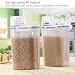 Fydun 2 PCS Cereal Containers PCS Rice Storage Bin 2KG Portable Food Grain Plastic Airtight Box Dispenser Sealed with Measuring Cup Pour Spout and for Flour Assorted Color - Image 2