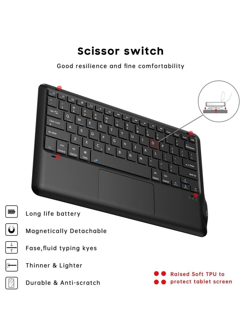 Generic - Galaxy Tab S7 FE/S7 Plus/S8 Plus Case with Keyboard 12.4 inch - Smart Detachable Wireless Touchpad Keyboard Cases with S Pen Holder for Samsung Galaxy Tab S8+ 2022/S7 FE 2021/S7+ 2020 - Image 1