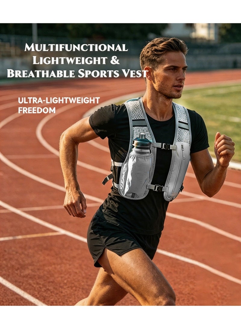 fdsport Running Hydration Vest Lightweight 5L – No Bounce Marathon Race Vest Backpack, Breathable Water Backpack for Trail Running, Cycling, Hiking, Ultra Distance Training Adjustable Fit - Image 3