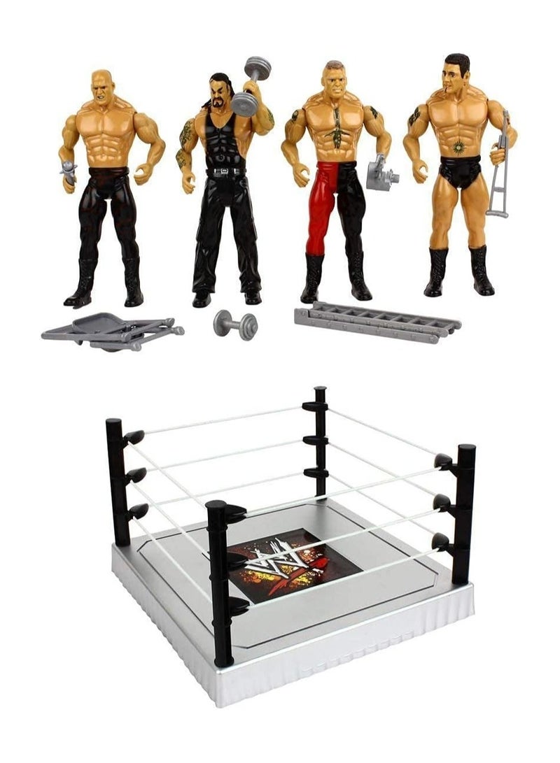 Flexforce WWE GR Flexforce Wrestlers with 4-Piece of Random Characters And A Ring - Image 5