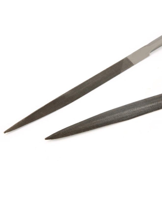 klarako Mini Needle File Set, Alloy Diamond Coated Needle Files Set, Diamond Needle File Ring Jewelry Shaping Carving Repair Tool with Red Handle for Shaping Diamond Metal Wood Plastic(Semicircle + Triangle) - Image 2