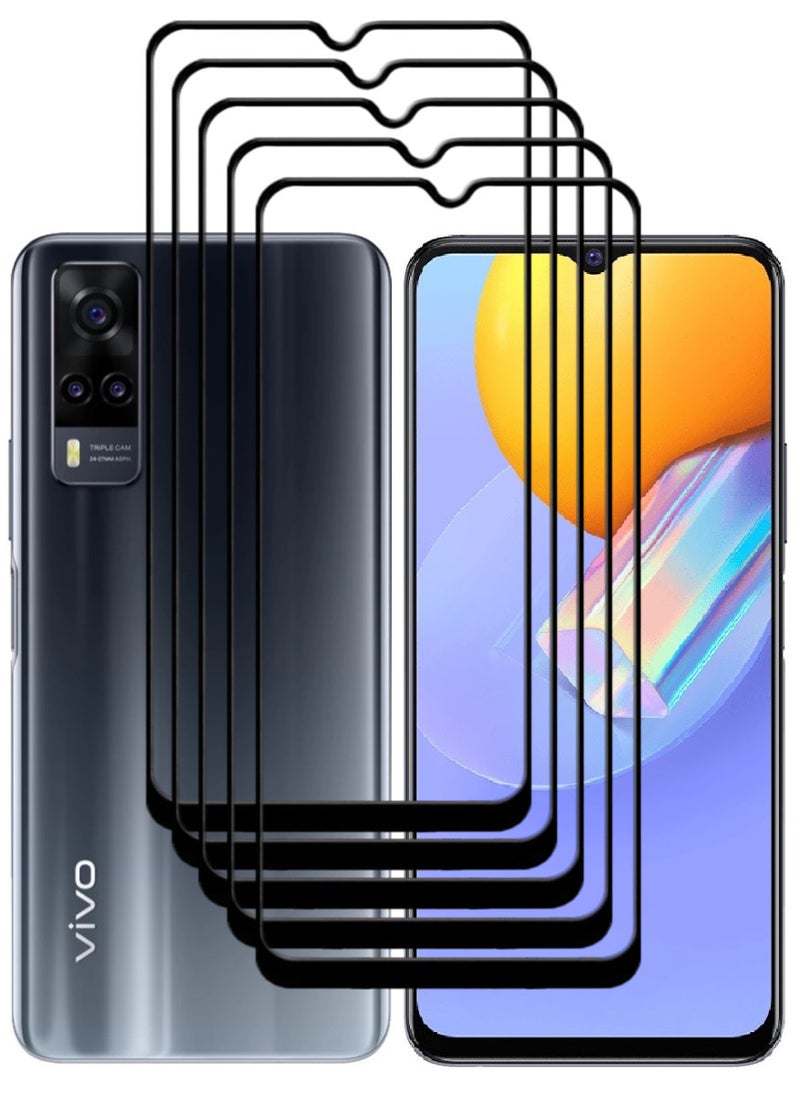 ACLIX 5 Pieces Antistatic ESD Dustproof Premium Quality High Definition Tempered Glass Screen Protector Designed For vivo Y51 (2020) - Image 1