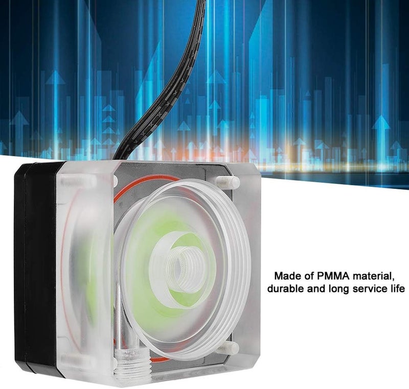 woobles PWM Speed Control PMMA Pump, Water Cooler Pump 4cm Thickness Pump, PWM Pump, for Cooling Down for Cooler System- - Image 5