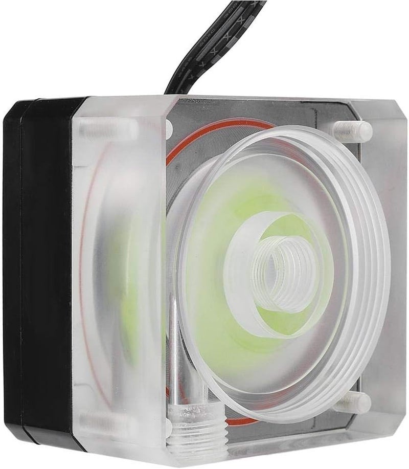 woobles PWM Speed Control PMMA Pump, Water Cooler Pump 4cm Thickness Pump, PWM Pump, for Cooling Down for Cooler System- - Image 4