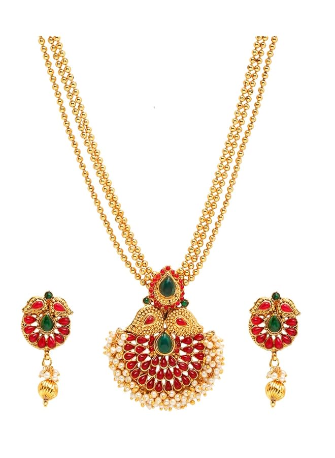 YouBella Jewelery For Women Gold Plated Pearl Necklace Jewelery Set For Women And Girls Ybnk_50593 - Image 1