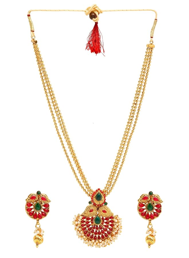 YouBella Jewelery For Women Gold Plated Pearl Necklace Jewelery Set For Women And Girls Ybnk_50593 - Image 3