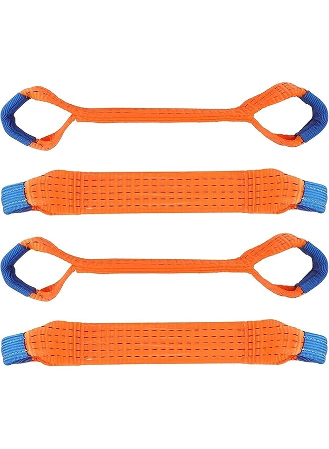4pcs Universal Vehicle Tie Down Straps 50mm Width Abrasion Resistant Non Slip Reusable Linen Ratchet Straps - Image 5