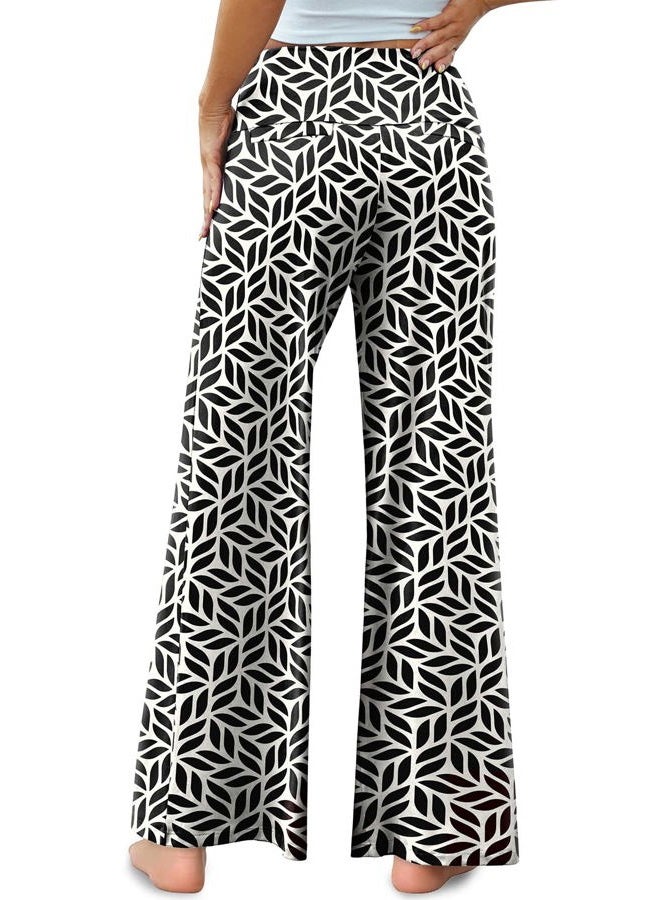 Arolina Women's Stretchy Wide Leg Palazzo Lounge Pants Casual Comfy High Waist Palazzo Pants, XL - Image 4
