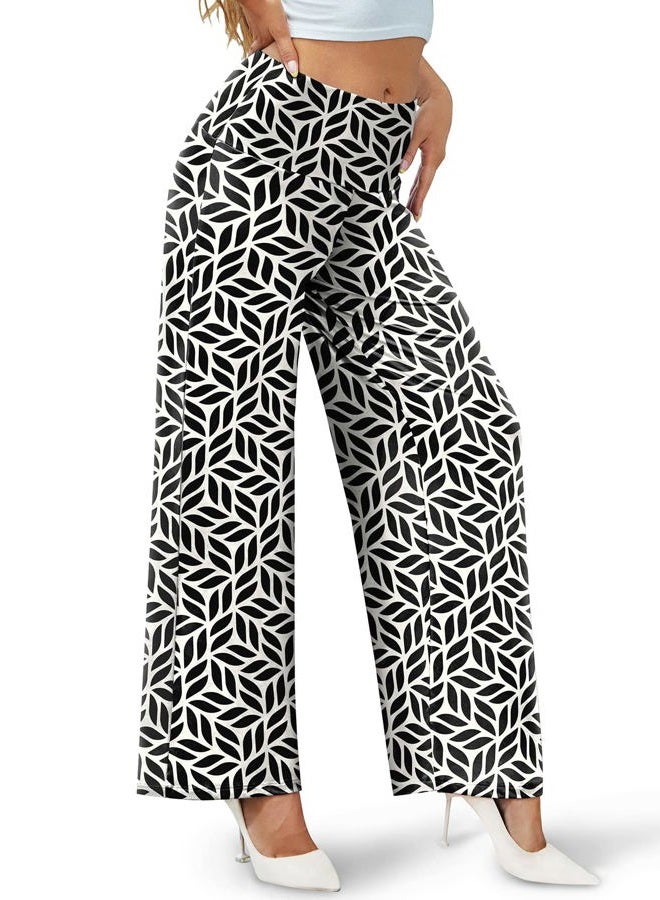 Arolina Women's Stretchy Wide Leg Palazzo Lounge Pants Casual Comfy High Waist Palazzo Pants, XL - Image 2