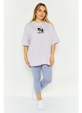 adidas Originals Women Sportswear Fit Short Sleeve Outdoor T-Shirt, Lavender  - Image 2