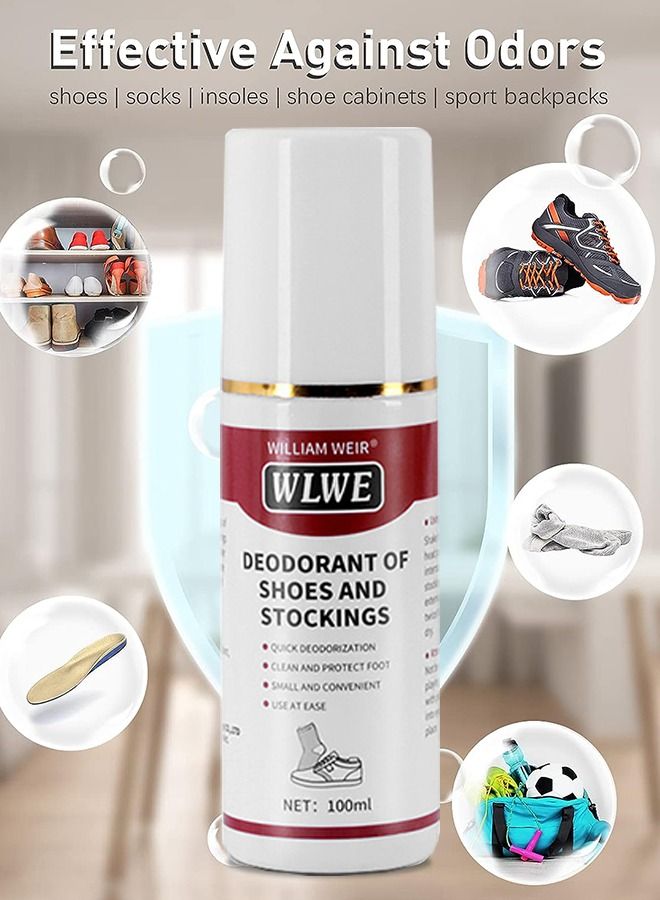 ويليام وير 100 مللي مزيل لرائحة الأحذية ، بخاخ مزيل للروائح ويزيل الروائح الكريهة من الأحذية ، كعوب أحذية التنس ، أحذية رياضية ، أحذية الباليه ، أحذية رياضية وأكثر - Image 5