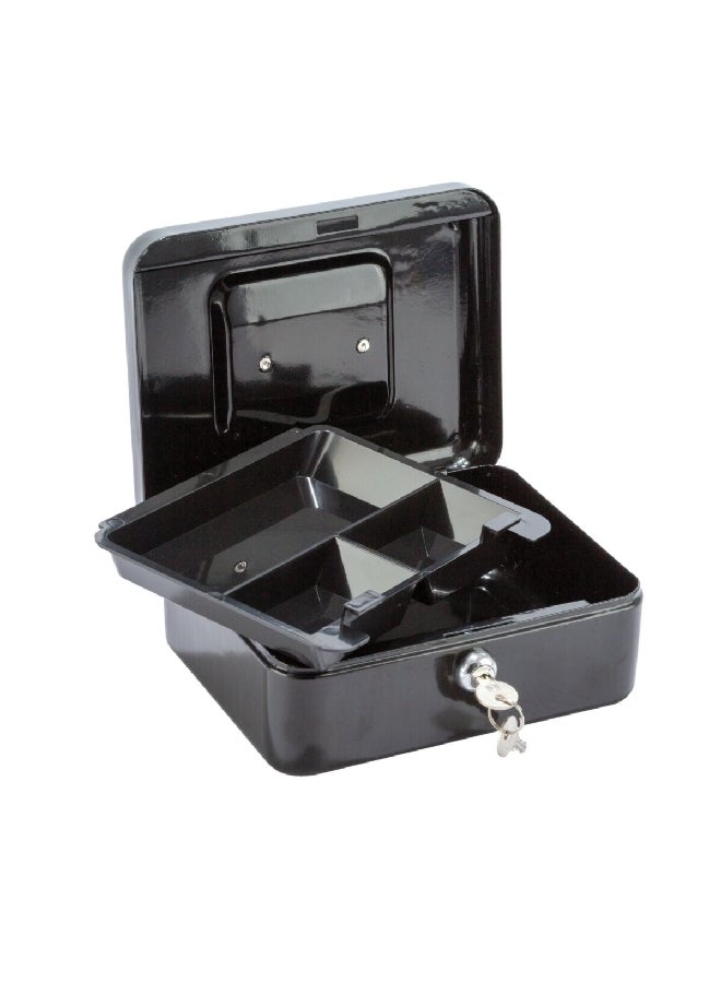 StarTech Commercial Small Flat Key Cash Box Black 1kg YFC-20 BLACK - Image 1