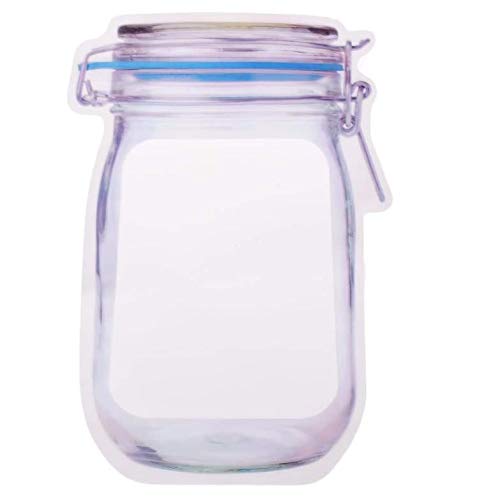 DEERA Jar-Shaped Ziplock Stand Up Pouch 170x250mm Pack of 15 - Image 1